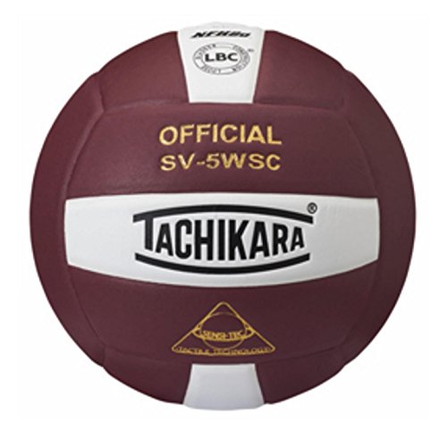 Tachikara Leather Indoor Volleyball, Cardinal