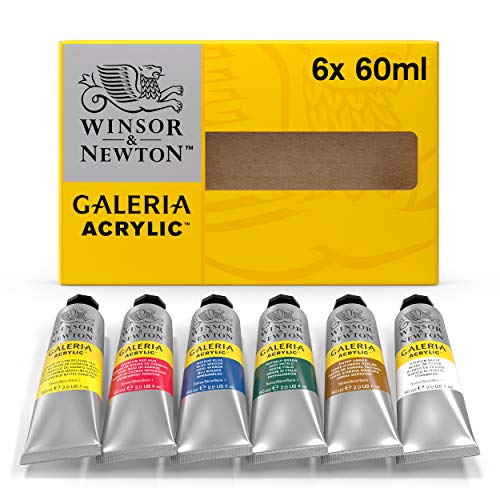 Winsor & Newton Galeria Acrylic Paint, 6 x 60ml (2-oz) Tube Paint Set