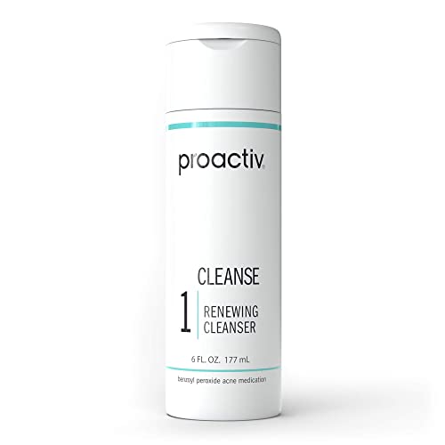 Proactiv Acne Cleanser – Benzoyl Peroxide Face Wash and Acne Treatment – Daily Facial Cleanser and Hyularonic Acid Moisturizer with Exfoliating Beads – 90 Day Supply, 6 Oz
