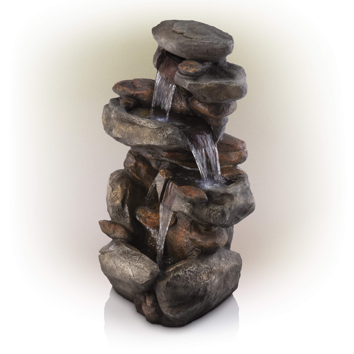 Alpine Corporation WIN316 Water Floor Standing Fountains, 23″L x 18″W x 40″H, Lt. Gray | The Storepaperoomates Retail Market - Fast Affordable Shopping