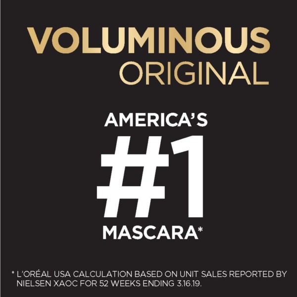 L’Oreal Paris Makeup Voluminous Original Volume Building Mascara, Carbon Black, 0.26 Fl Oz