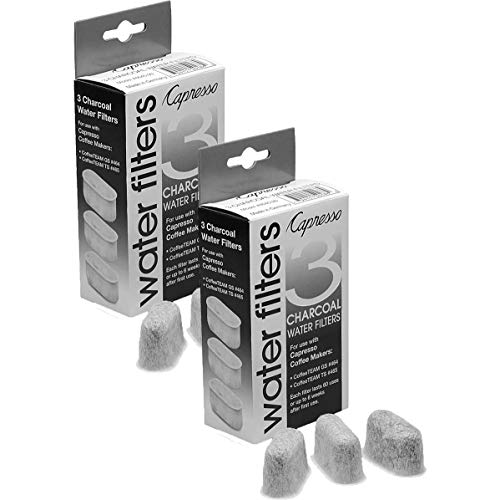Capresso 4640.93-2PACK Charcoal Water Filter 2 Pack, 6 filters total (fits models 464 & 465)