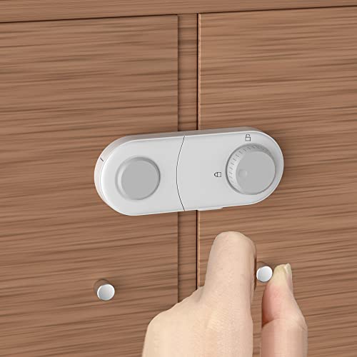 Closet Drawer Locks for Baby (2 Pack) and Child Safety Cabinet Locks with Upgraded Double Security Design for Cabinet Oven Closet Fridge Cupboards