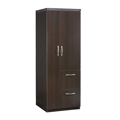 Mayline APSTLDC Aberdeen Personal Storage Tower with 2 Doors and 2 Drawers, Mocha Tf