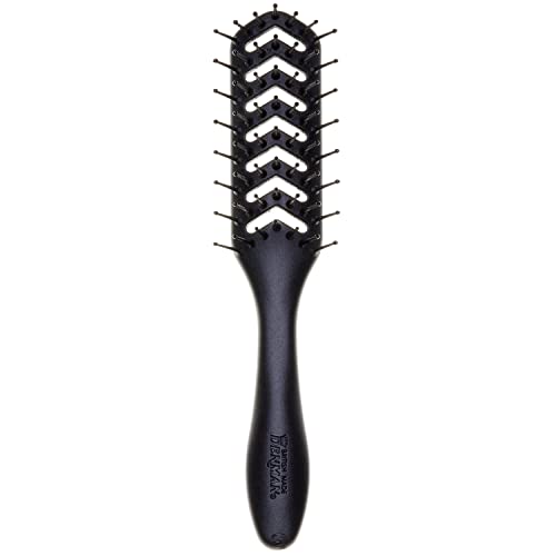 Jack Dean by Denman Flexible Vent Brush for Blow Drying – Styling Hair Brush for Wet Dry Curly Thick Straight Hair – For Women and Men (White), (F200TEBK)