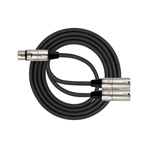 Kirlin Cable Y-303-06 – 6 Feet – XLR Female to Dual XLR Male Y-Cable