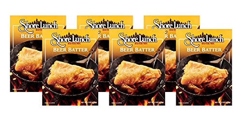 Shore Lunch Batter Mix, Beer Batter Mix, Adds Rich Flavor & Crisp Texture to Fish & Chicken, 9 Servings Per Box of Batter Mix, 9-Ounce Box (Pack of 6)