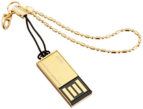 Super Talent Pico-C 64 GB Gold Limited Edition USB 2.0 Flash Drive, Rugged and Water Resistant (STU64GPCG)