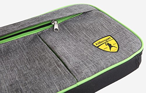 Killerspin Optima Ping Pong Paddle Carry Case| Padded Table Tennis Racket Cover| Reinforced Padded Polyester Bag for 2 Ping Pong Bats| Side Accessory Pocket for 8Ó Tablets| Protective Zipper Enclosure