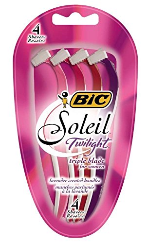 BIC Soleil Smooth Scented Women’s Disposable Razor, Triple Blade, Moisture Strip for a Smooth Shave, 4 Count – Pack of 2