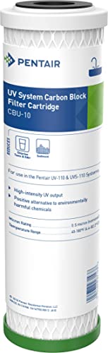 Pentek – 155271-43 CBU-10 Carbon Block Filter Cartridge for UV Systems 9-1/2″ x 2-3/4″, 0.5 Micron