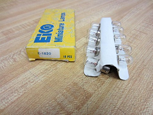 10 PACK Eiko – 1820 Miniature Light Bulbs