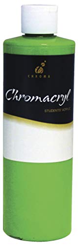 Chroma 1207 Premium Students Acrylic Paint, 1 Pint Bottle, 7″ Height, 3.2″ Width, 3.2″ Length, Green Light