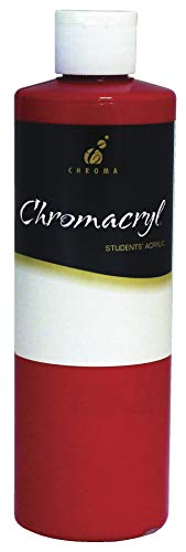 Chroma 1209 Premium Students Acrylic Paint, 1 Pint Bottle, 7″ Height, 3.2″ Width, 3.2″ Length, Primary Warm Red