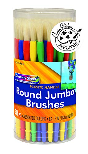 Creativity Street Jumbo Paint Brush Assortment, 58 Pack (AC5161)