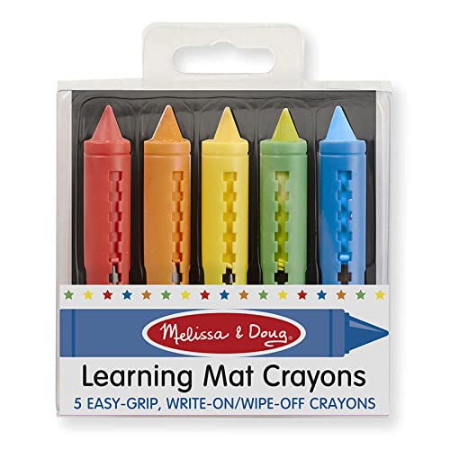 Melissa & Doug Learning Mat Crayons – 5 Colors