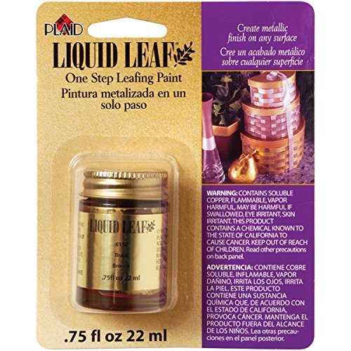 Plaid:Craft Liquid One-Step Leafing Paint .75oz, Brass | The Storepaperoomates Retail Market - Fast Affordable Shopping