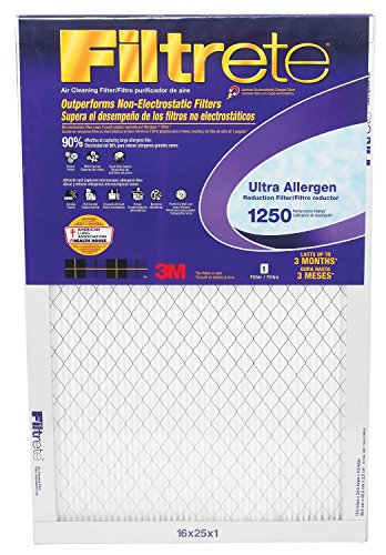 3M Filtrete Ultra Allergen Furnace Air Filter [Set of 6] Size: 25″ H x 14″ W x 1″ D