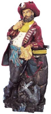 HS Pirate Leaning on Barrel Nautical Figurine/Statue