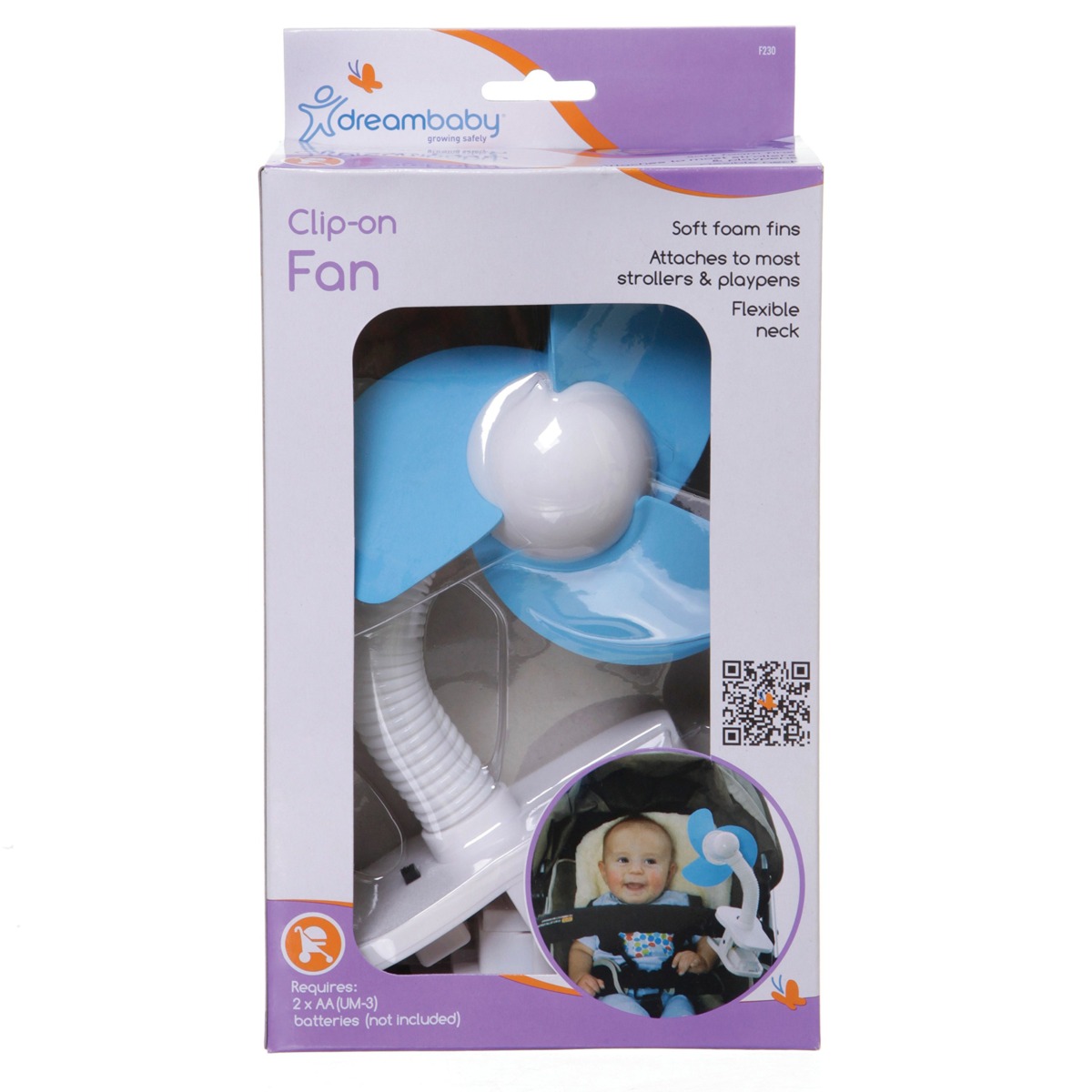 Dreambaby Stroller Fan, White/Blue | The Storepaperoomates Retail Market - Fast Affordable Shopping
