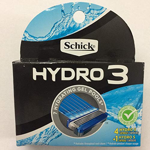 Schick Hydro 3 Blade Razor Cartridge Refill-4 ct (Pack of 3)