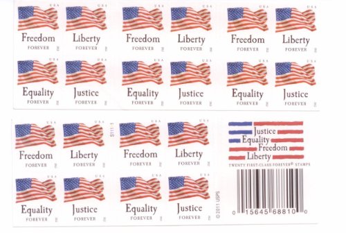 USPS Forever Stamps “Four Flags” Booklet of 20 Stamps
