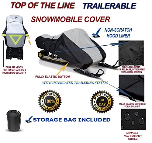 600 Denier Snowmobile trailerable Cover Compatible for The 2017-2017 Arctic Cat Model ZR 5000 LXR 137 snowmachine sled. | The Storepaperoomates Retail Market - Fast Affordable Shopping