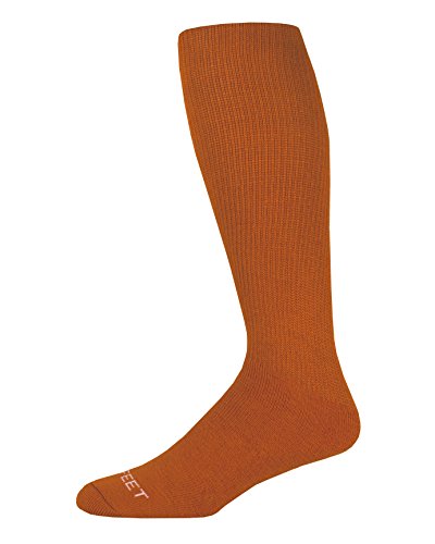 Pro Feet Multi-Sport Cushioned Acrylic Tube Socks, Texas Orange, Small/Size 7-9