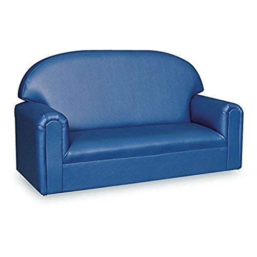 Brand New World Furniture FIVB100 Brand New World Toddler Premium Vinyl Upholstery Sofa, Blue