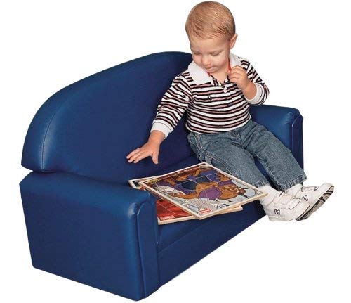 Brand New World Furniture FIVB100 Brand New World Toddler Premium Vinyl Upholstery Sofa, Blue | The Storepaperoomates Retail Market - Fast Affordable Shopping