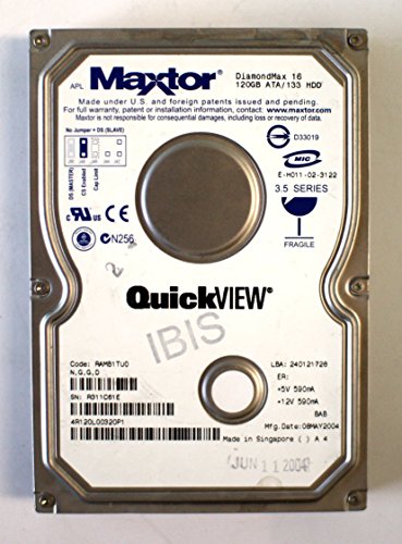 Maxtor DiamondMax 16 120GB ATA/133 HDD, 4R120L00320P1 RAMB1TU0 (N,G,G,D) FR03B