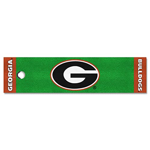 FANMATS NCAA University of Georgia Bulldogs Nylon Face Putting Green Mat , 18″x72″