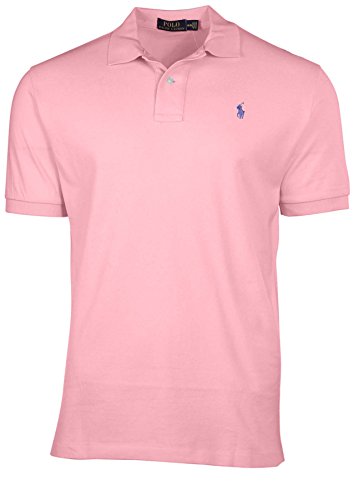 Polo Ralph Lauren Men Custom Fit Pony Logo T-Shirt (M, Carmel pink)