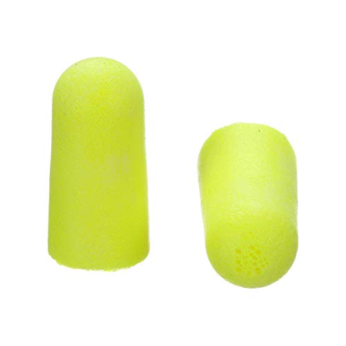 3M Ear Plugs, 200 Pairs/Box, E-A-Rsoft Yellow Neons 312-1250, Uncorded, Disposable, Foam, NRR 33, Drilling, Grinding, Machining, Sawing, Sanding, Welding, 1 Pair/Poly Bag
