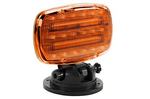 LED Strobe Light (Battery Powered) with Adjustable Locking Magnetic Base – Amber Lens – SL-ALM-A