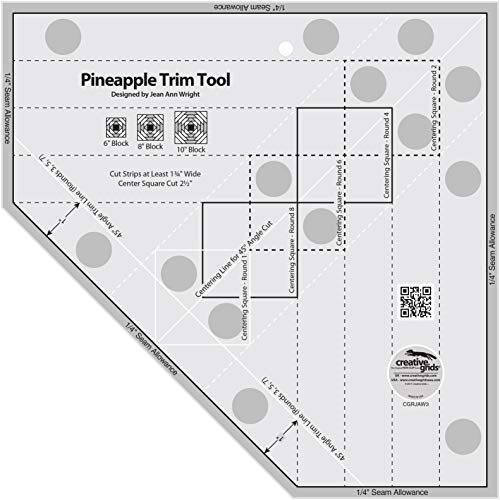 Creative Grids Pineapple Trim Tool for 6, 8 or 10in Finished Blocks – CGRJAW3