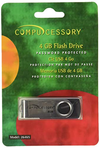 Compucessory CCS26465 Password Protected USB Flash Drives (Packaging may Vary)