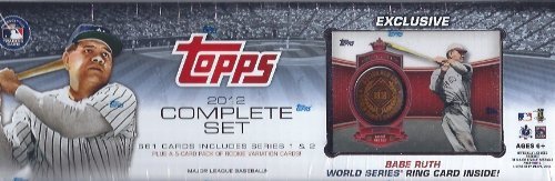 2012 Topps Baseball Factory Sealed Complete Set with an Exclusive Babe Ruth 1918 World Series Ring Card
