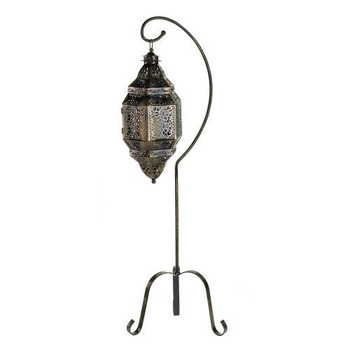 Accent Plus 57071593 Hanging Moroccan Candle Lantern, Black