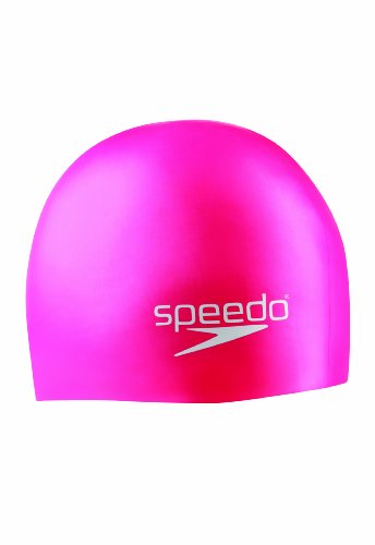 Speedo Unisex-Youth Swim Cap Silicone Junior Pink, One Size