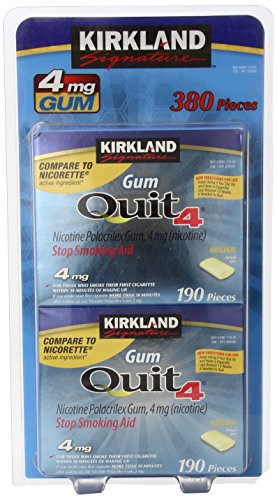 Kirkland Signature Quit Smoking Nicotine Gum, 4 mg (380 Pieces)