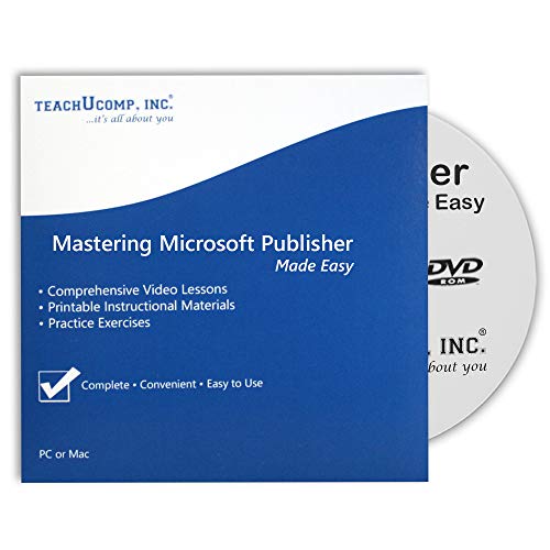 TEACHUCOMP Video Training Tutorial for Microsoft Publisher 2013 and 2010 DVD-ROM Course and PDF Manual
