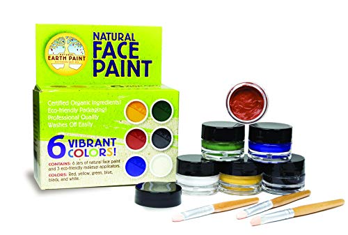 Natural Face Paint Kit – Safe, Organic and Hypoallergenic, 6 Vibrant Colors