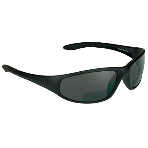 proSPORT Bifocal Sunglasses for Men Women +2.50 Safety Readers Sport Dark Black