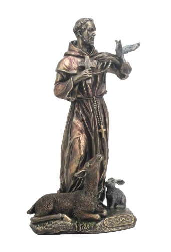 Saint St Francis of Assisi Patron of Animals 8 3/4 Inch Bronze Resin Statue Religious Figurine | The Storepaperoomates Retail Market - Fast Affordable Shopping