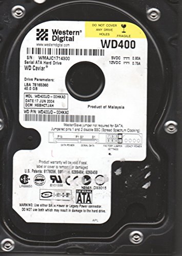 WD400JD-00HKA0 Western Digital 40GB 7200RPM SATA 3.0 Gbps 3.5 inch Caviar Hard Drive