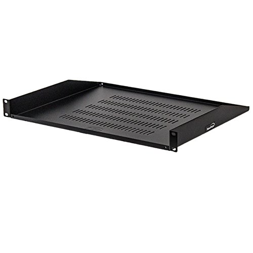 NavePoint Cantilever Server Shelf Vented Shelves Rack Mount 19 Inch 1U Black 14 Inches (350mm) deep