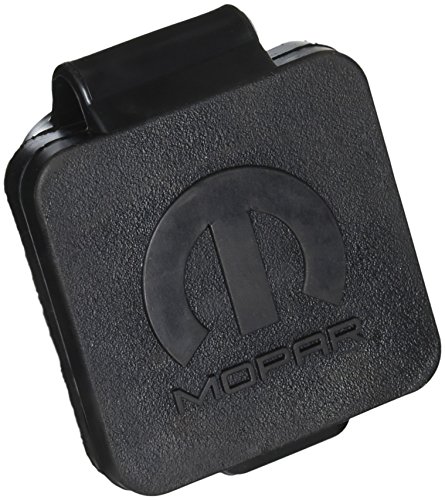 Mopar 1 Pack 82208455AB Hitch Plug, 2″, Black, Logo