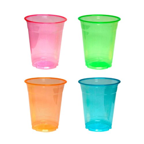 Party Essentials Soft Plastic 12-Ounce Party Cups/Tumblers, 40-Count, Assorted Neon