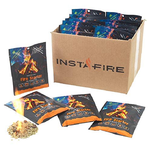 (30 Packs) Insta-Fire Fire Starter Emergency Fuel Eco-Friendly Granulated Bulk Excellent for Camping, Hiking, Fishing, and Other Outdoor Activities – As seen on Shark Tank!
